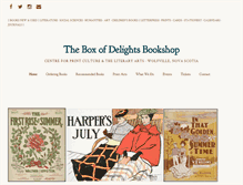 Tablet Screenshot of boxofdelightsbooks.com